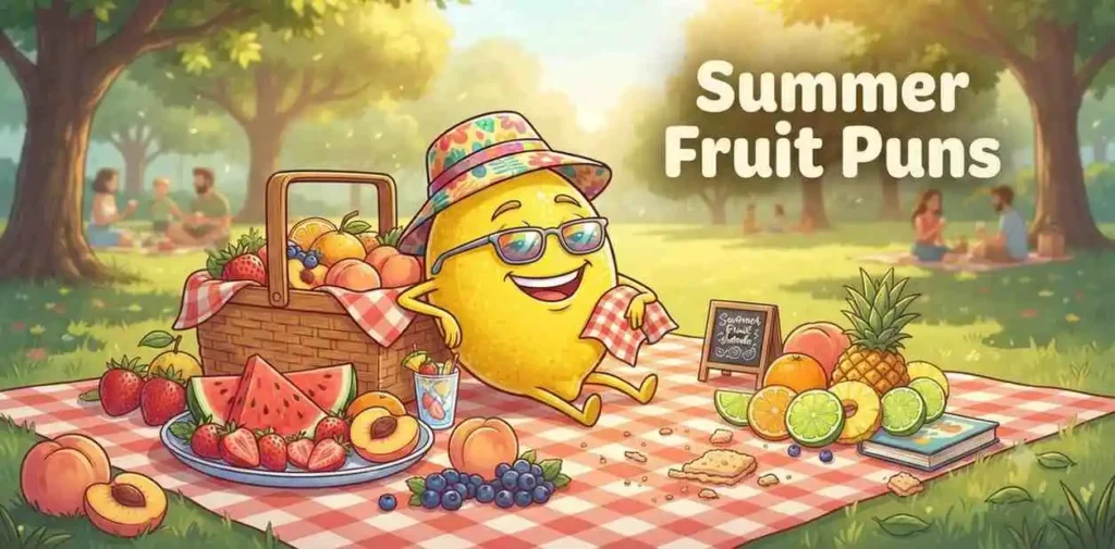 Lemon enjoying summer fruit