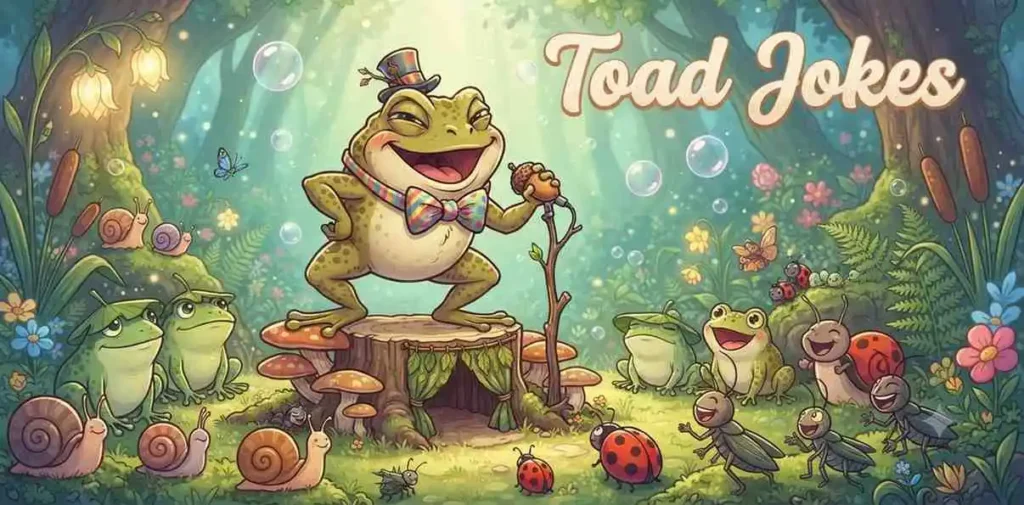 Funny toad laughing