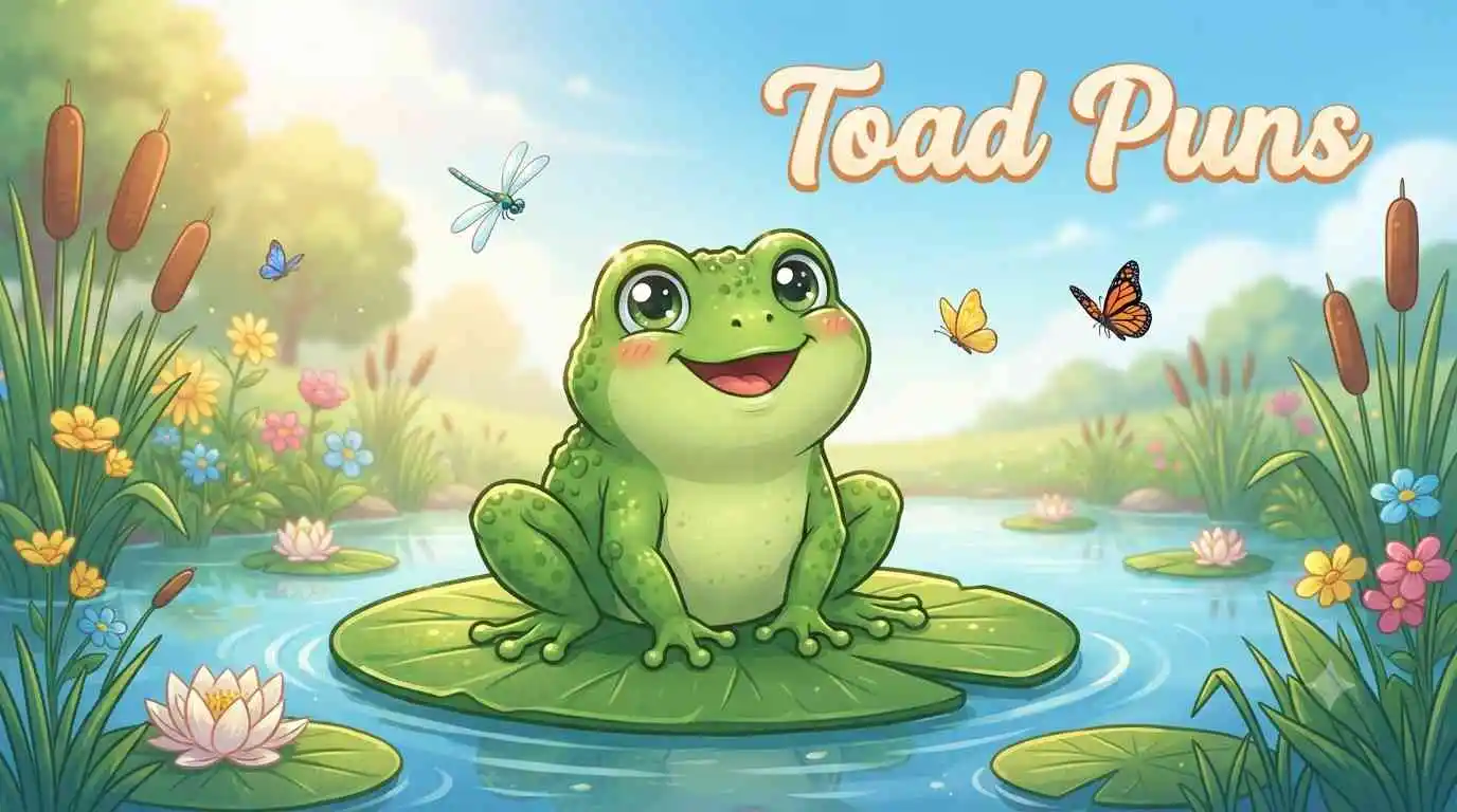 Cute smiling toad