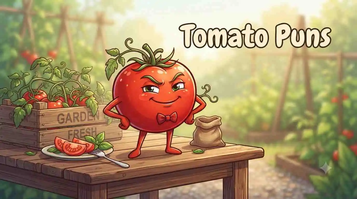 Funny tomato smiling