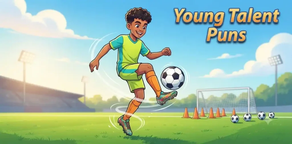 Young player juggling ball