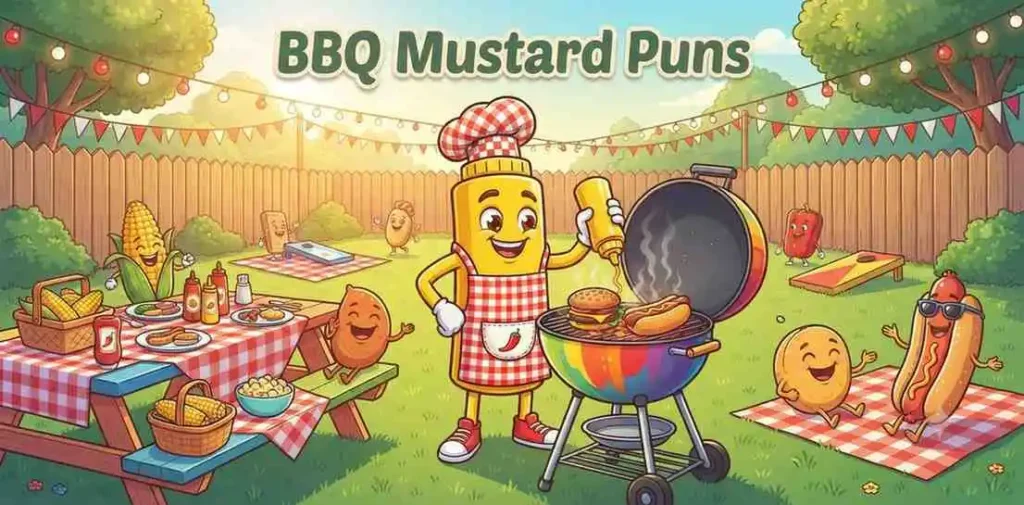 Mustard BBQ grilling party