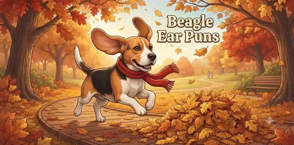 Beagle with floppy ears