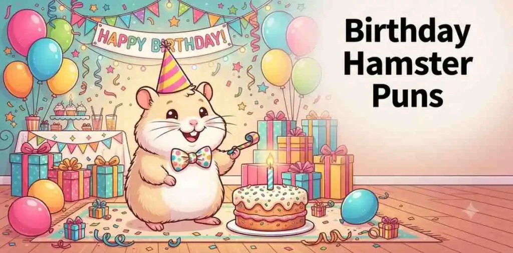 Happy hamster birthday celebration