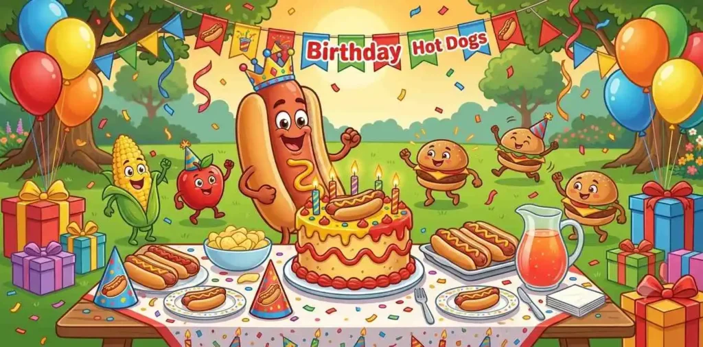 Hot dog birthday celebration