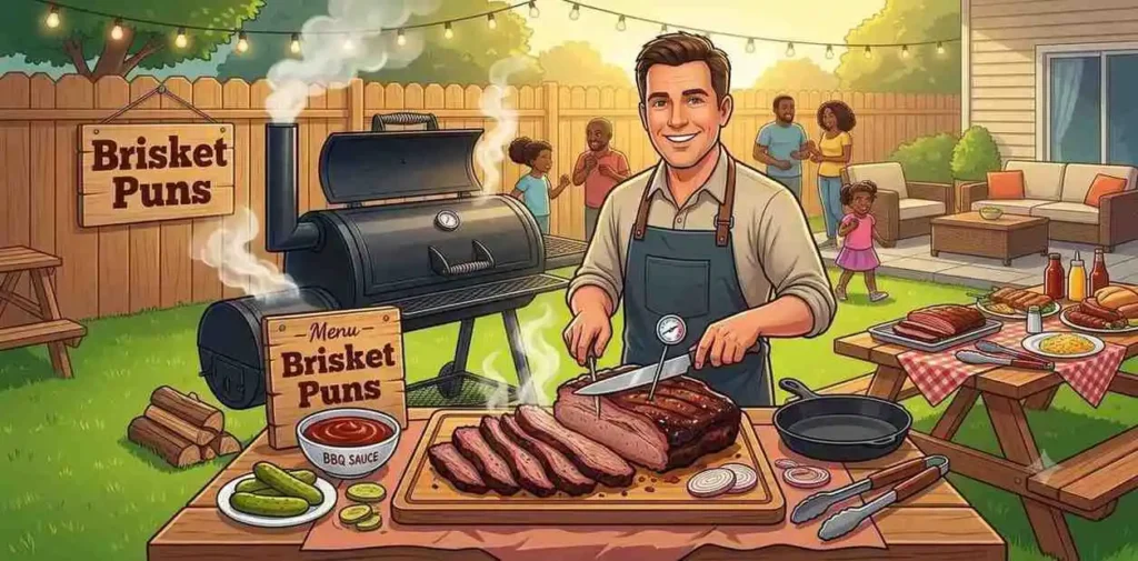 Pitmaster slicing smoked brisket