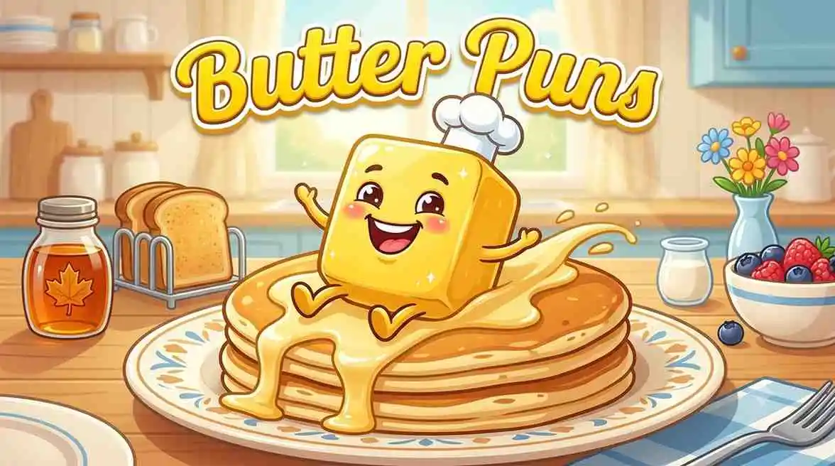Cute smiling butter character