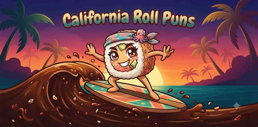 Cute California roll surfing