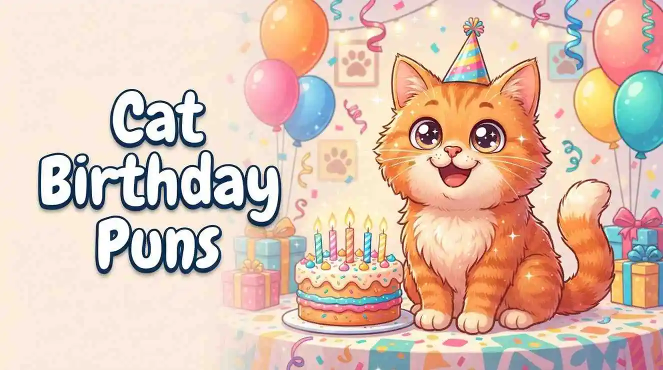 Happy birthday cat celebration