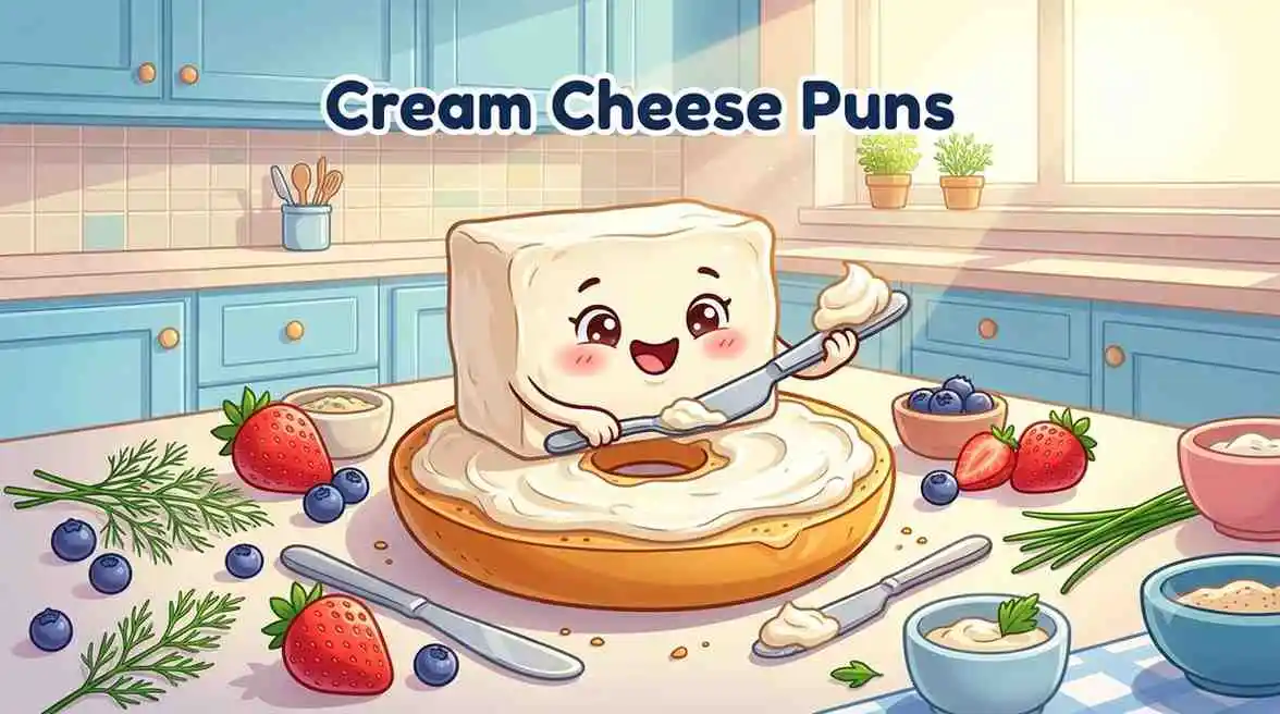 Cute cream cheese smiling