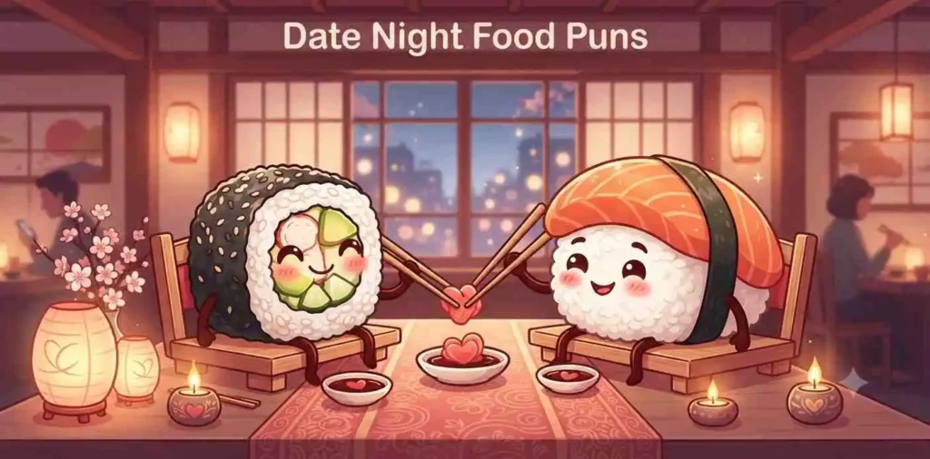 Romantic sushi couple dining