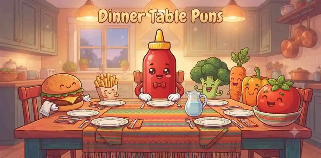 Ketchup dinner table scene