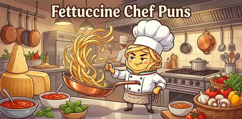 Chef fettuccine cooking pasta