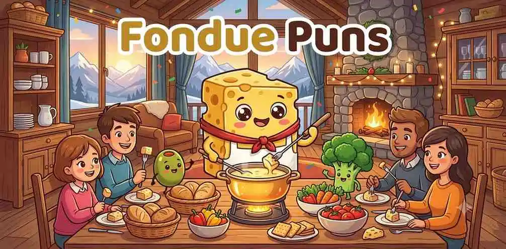 Swiss cheese fondue party.