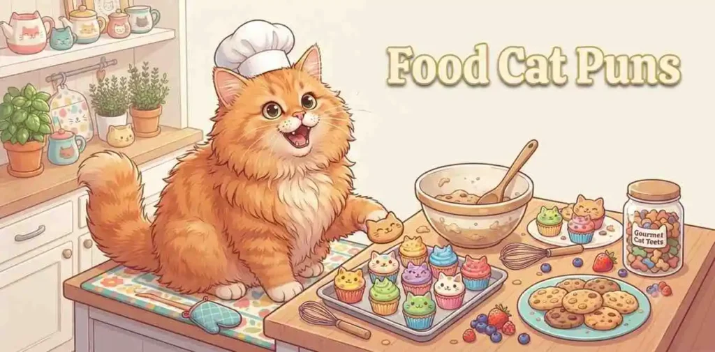 Ginger cat food scene