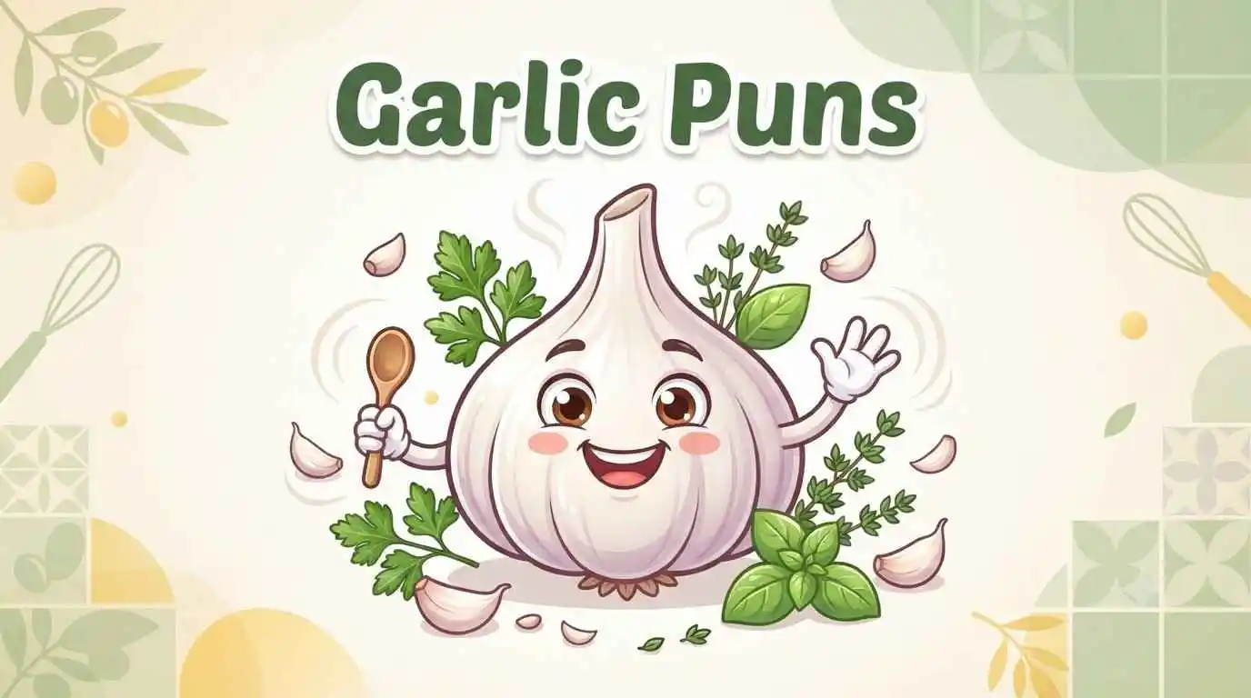 Happy garlic bulb mascot