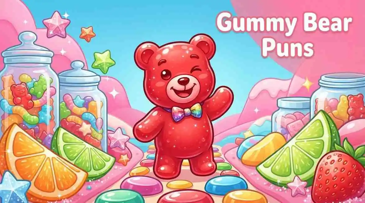 Cute gummy bear character