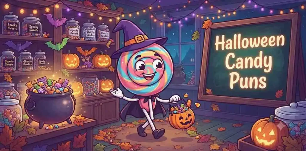 Halloween candy scene