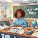 Student enjoying funny learning