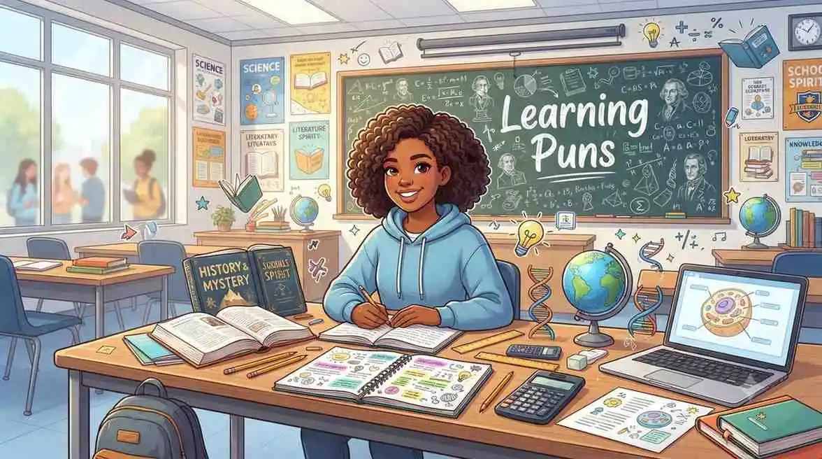 Student enjoying funny learning