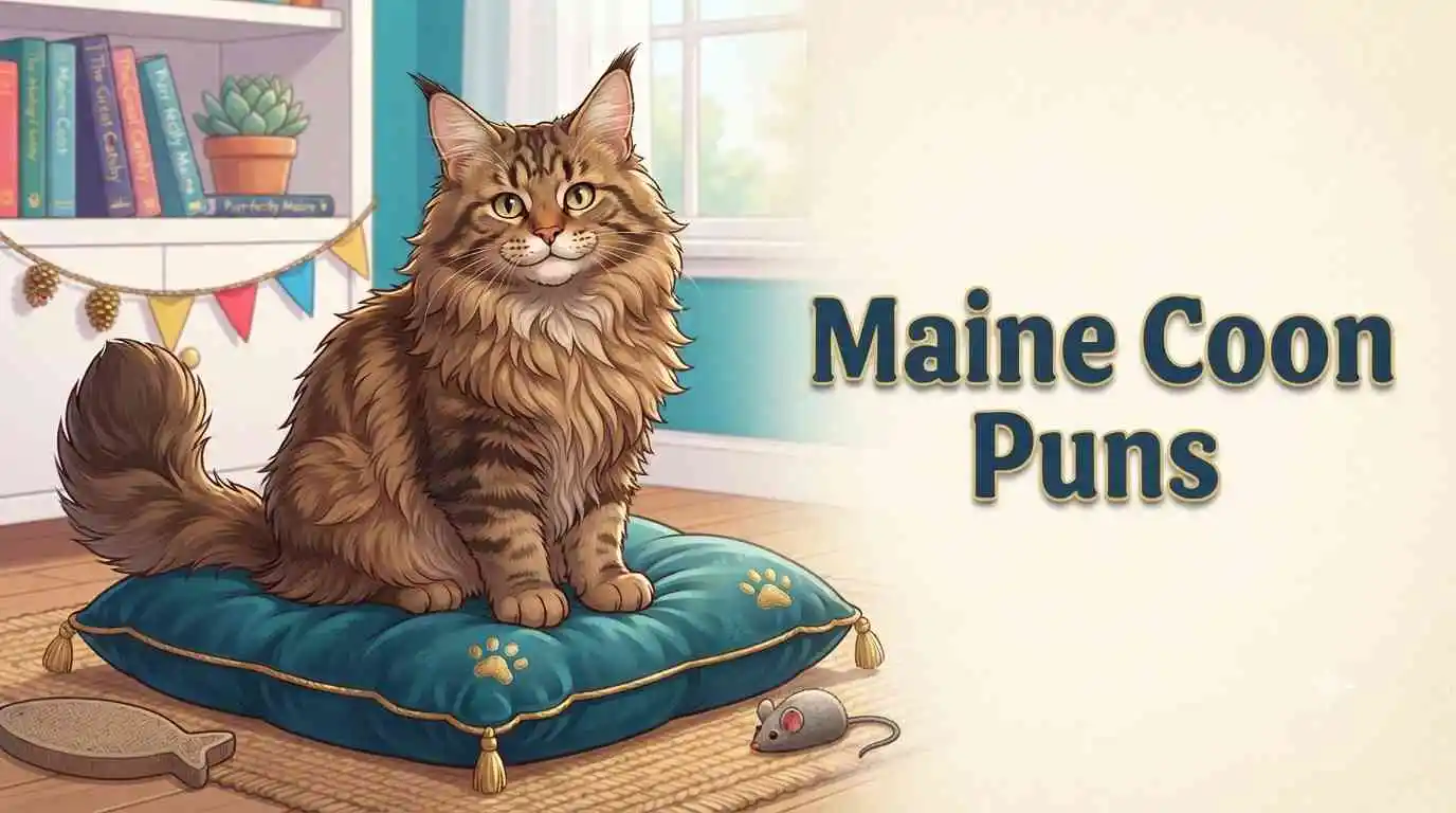 Majestic Maine Coon cat illustration