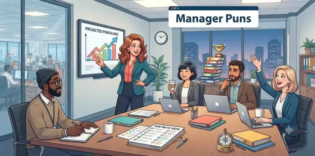 Woman leading office meeting