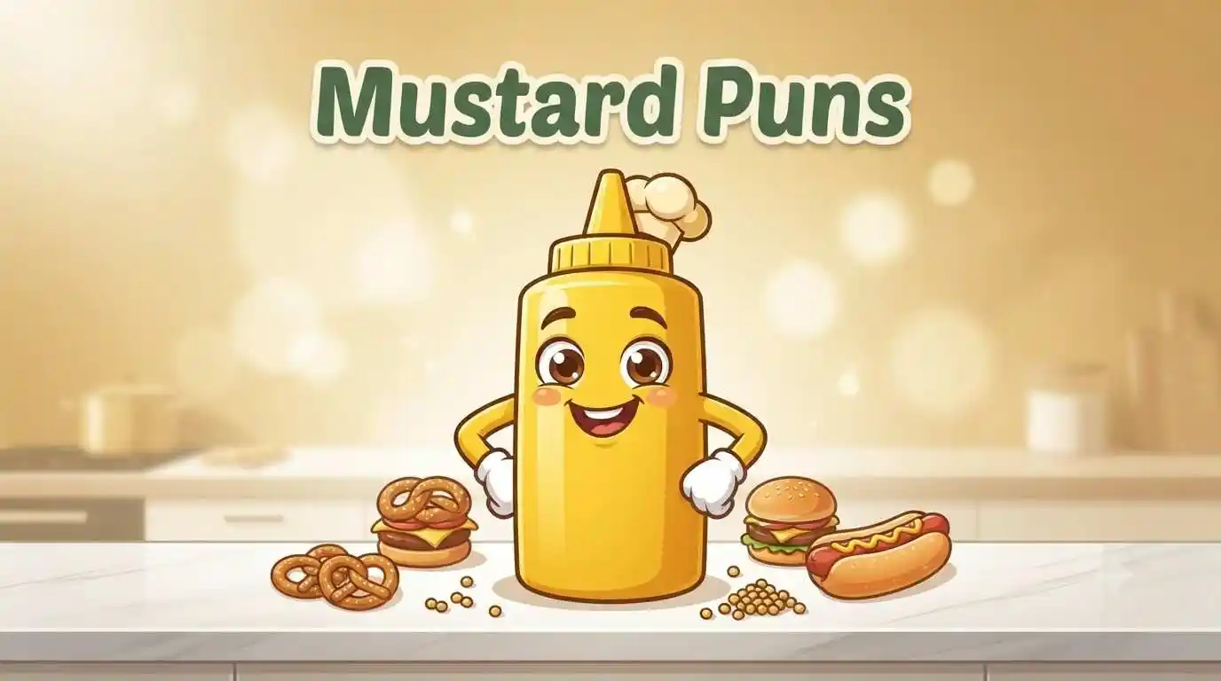 Happy mustard bottle mascot