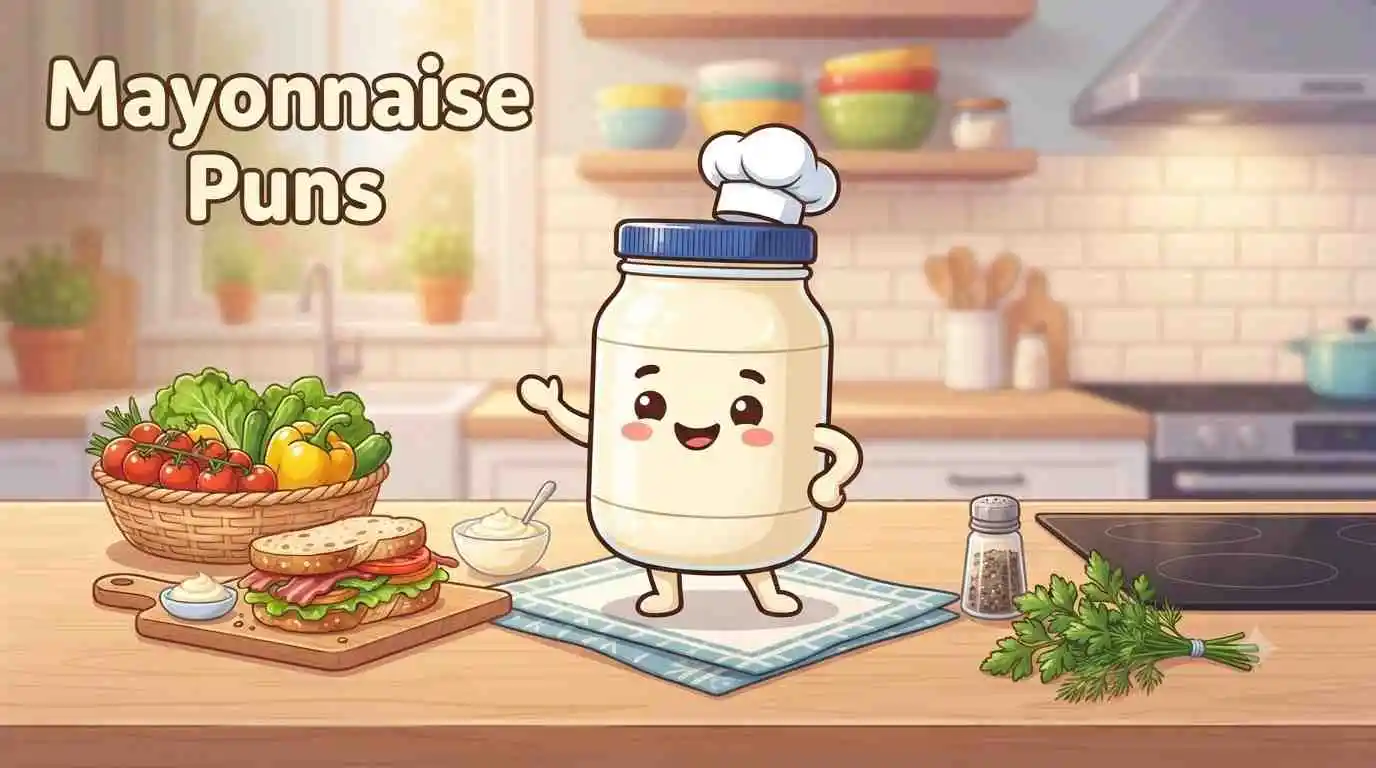 Funny mayonnaise character