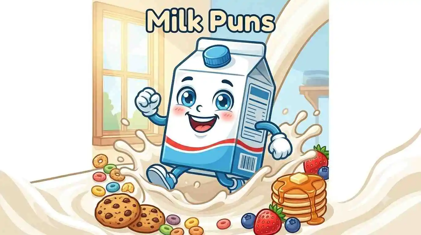 Cute smiling milk
