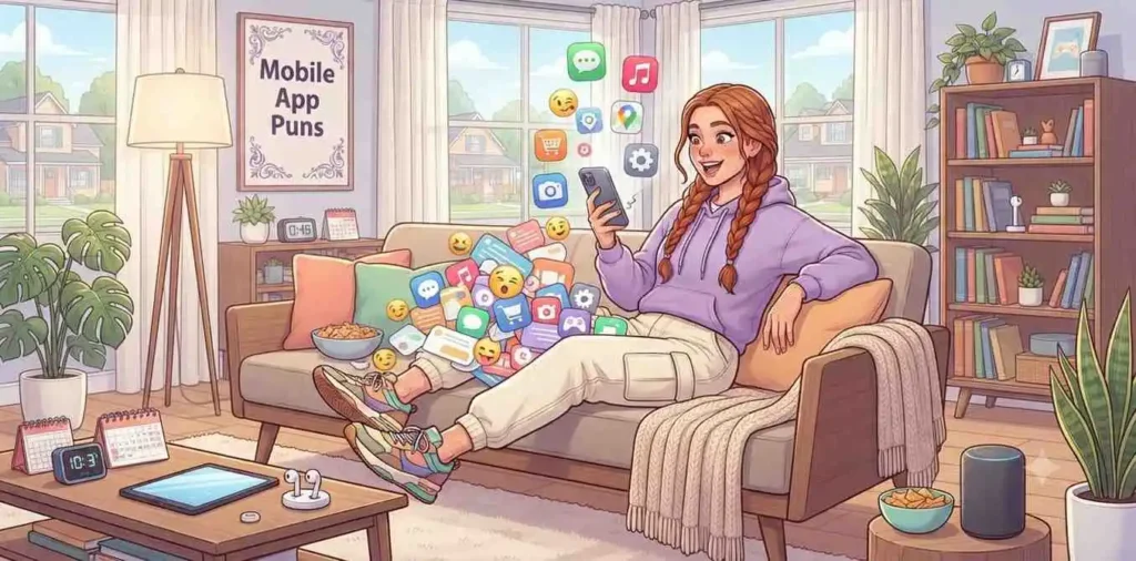 Woman using mobile apps