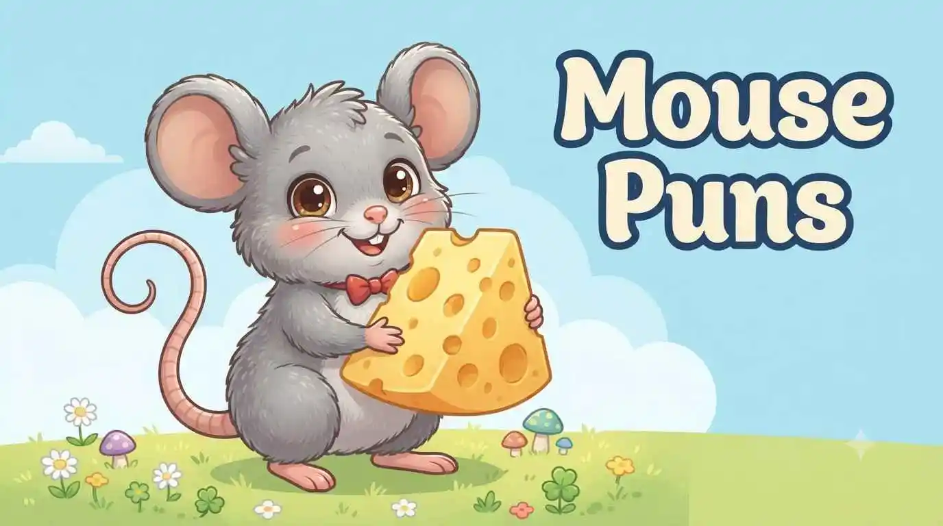 Cute mouse holding cheese