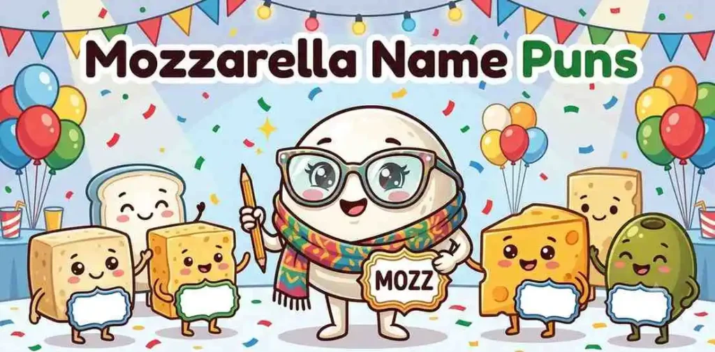 Cute mozzarella name tag