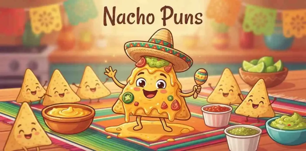 Funny nacho character smiling