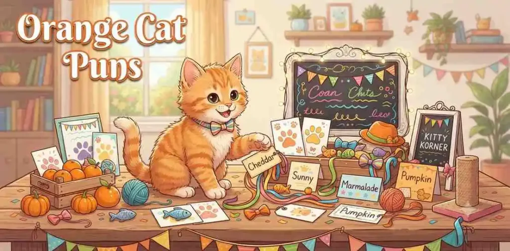 Orange kitten with name tags