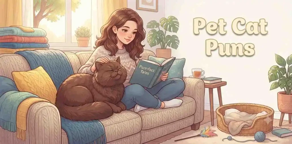Persian cat owner scene
