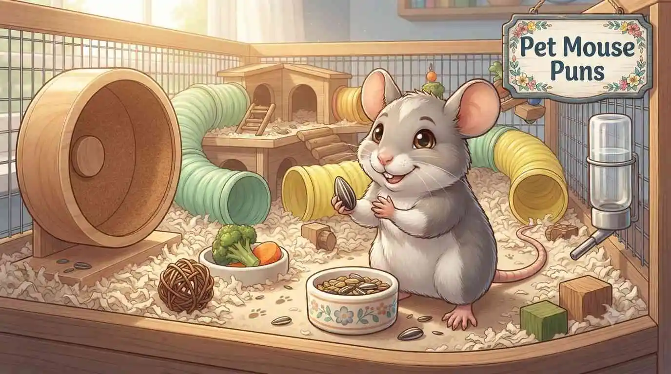 Cute pet mouse playing