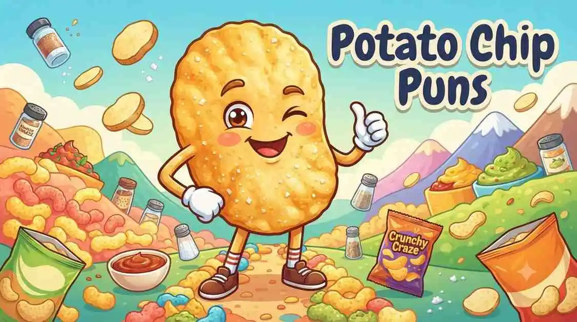 Cute potato chip mascot