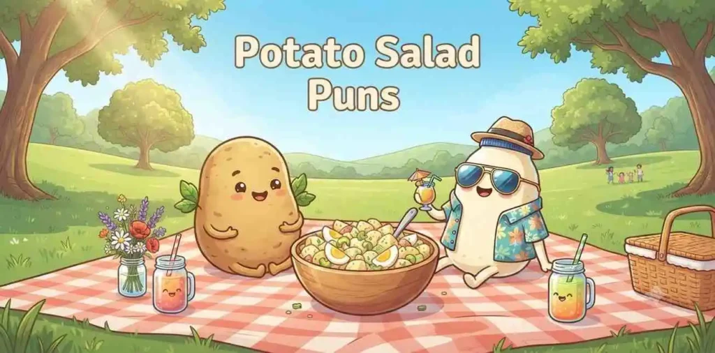 Funny potato salad picnic