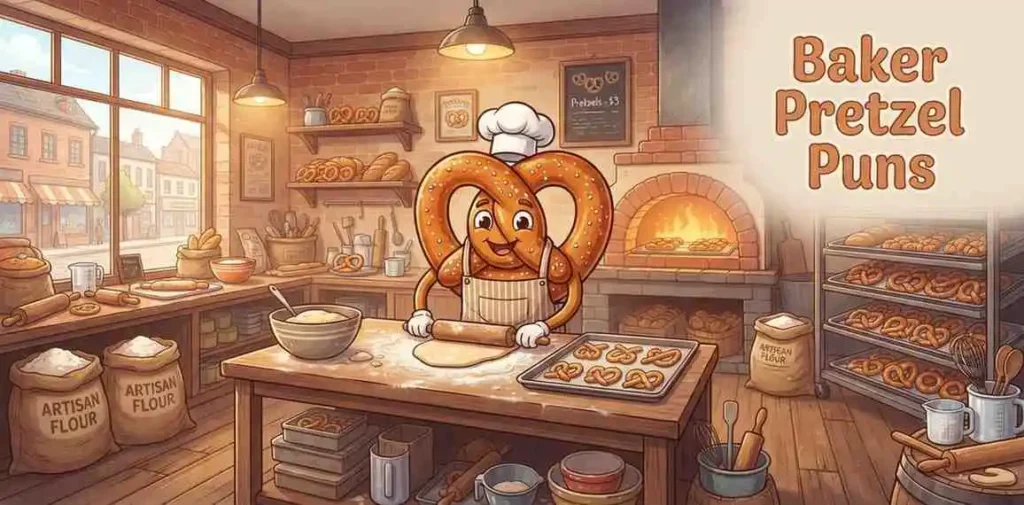 Pretzel baker making treats