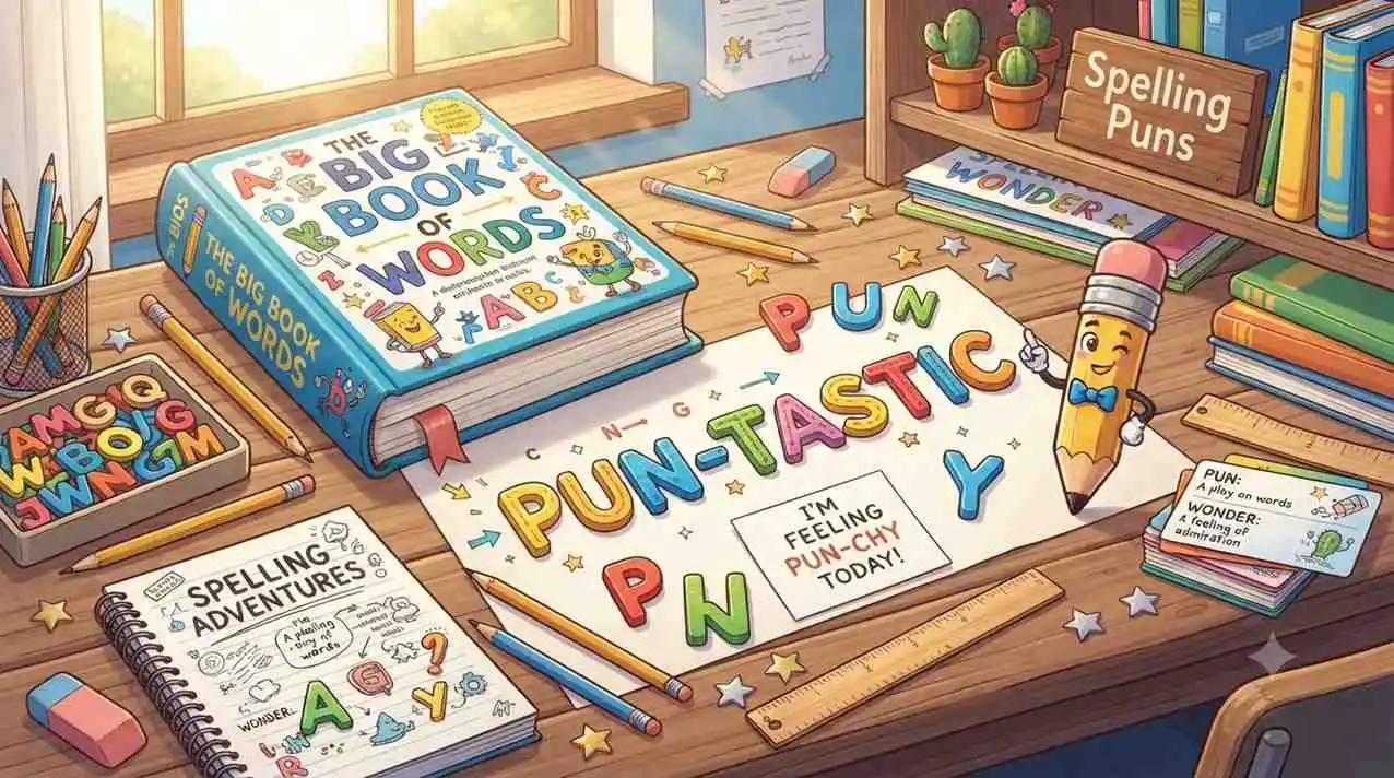 Colorful letters spelling words