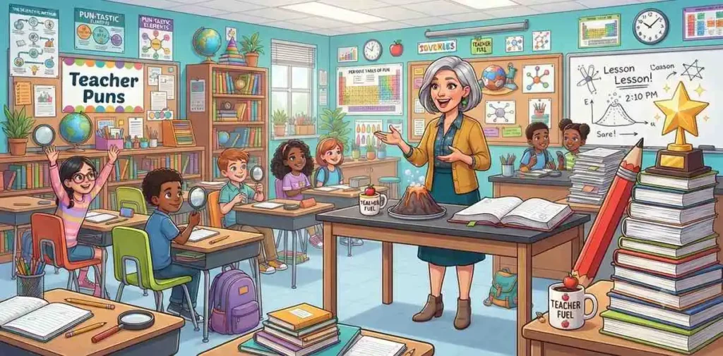 Teacher helping students learn