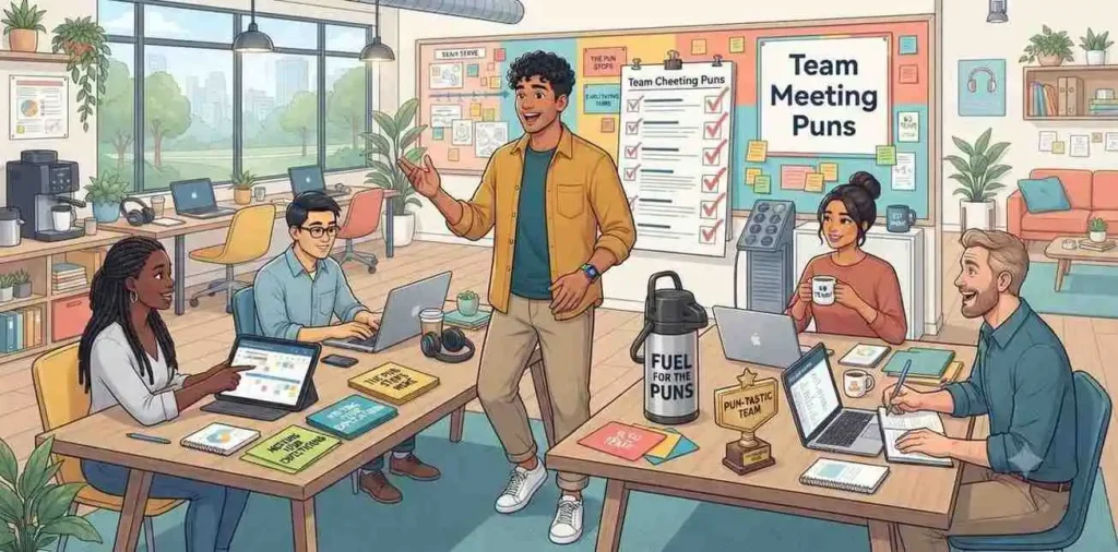 Coworkers discussing project together