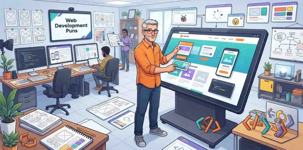Web developer building website