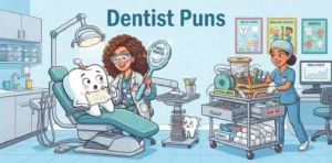 Funny dentist dental checkup