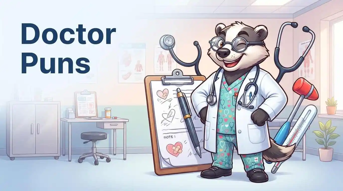 Funny doctor with stethoscope