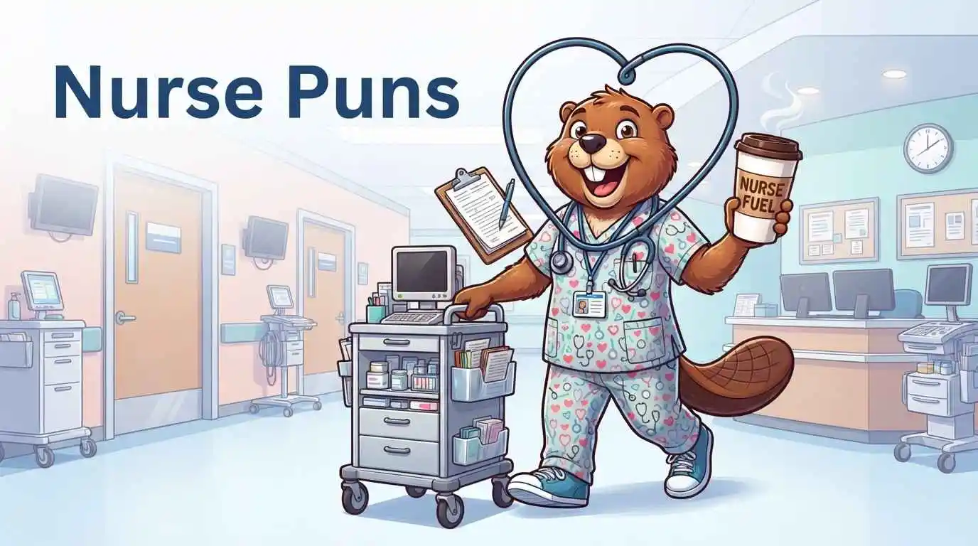 Funny nurse in hospital